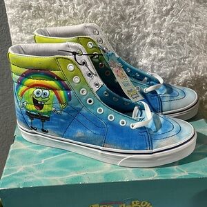 Vans SpongeBob High-Top Sneakers - Blue and Green